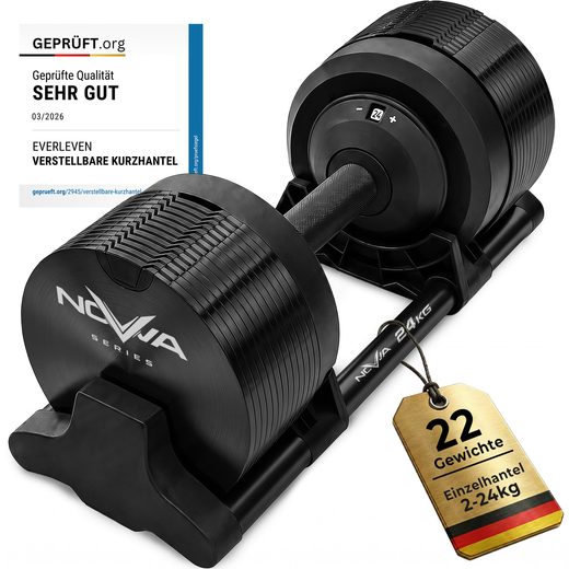 Verstellbare Hantel 24kg | Nova Series Schwarz