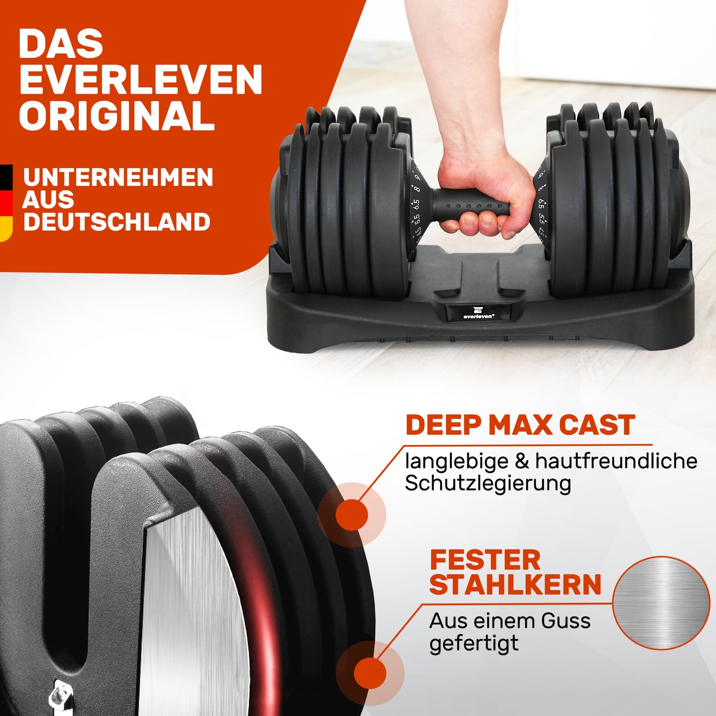 Verstellbare Kurzhantel I Hanteln - 24kg
