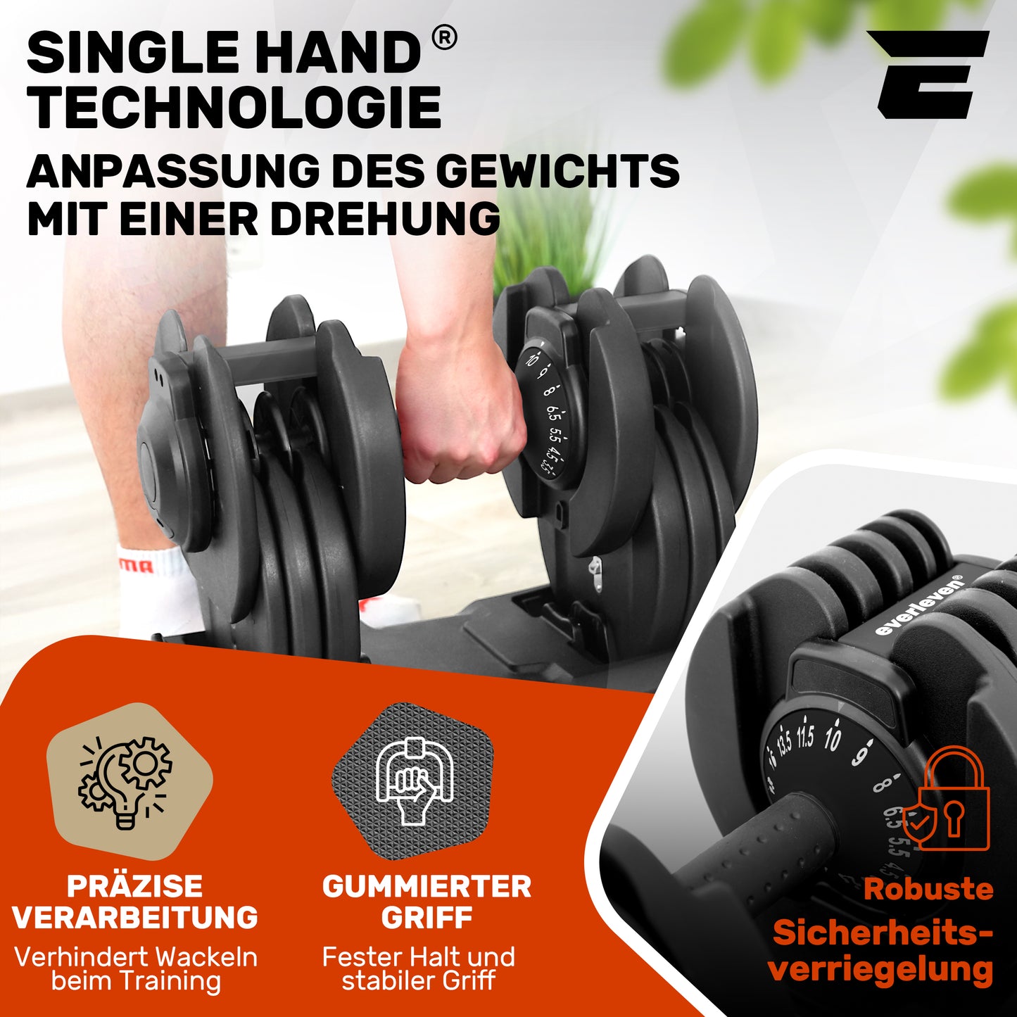 Verstellbare Kurzhantel I Hanteln - 24kg