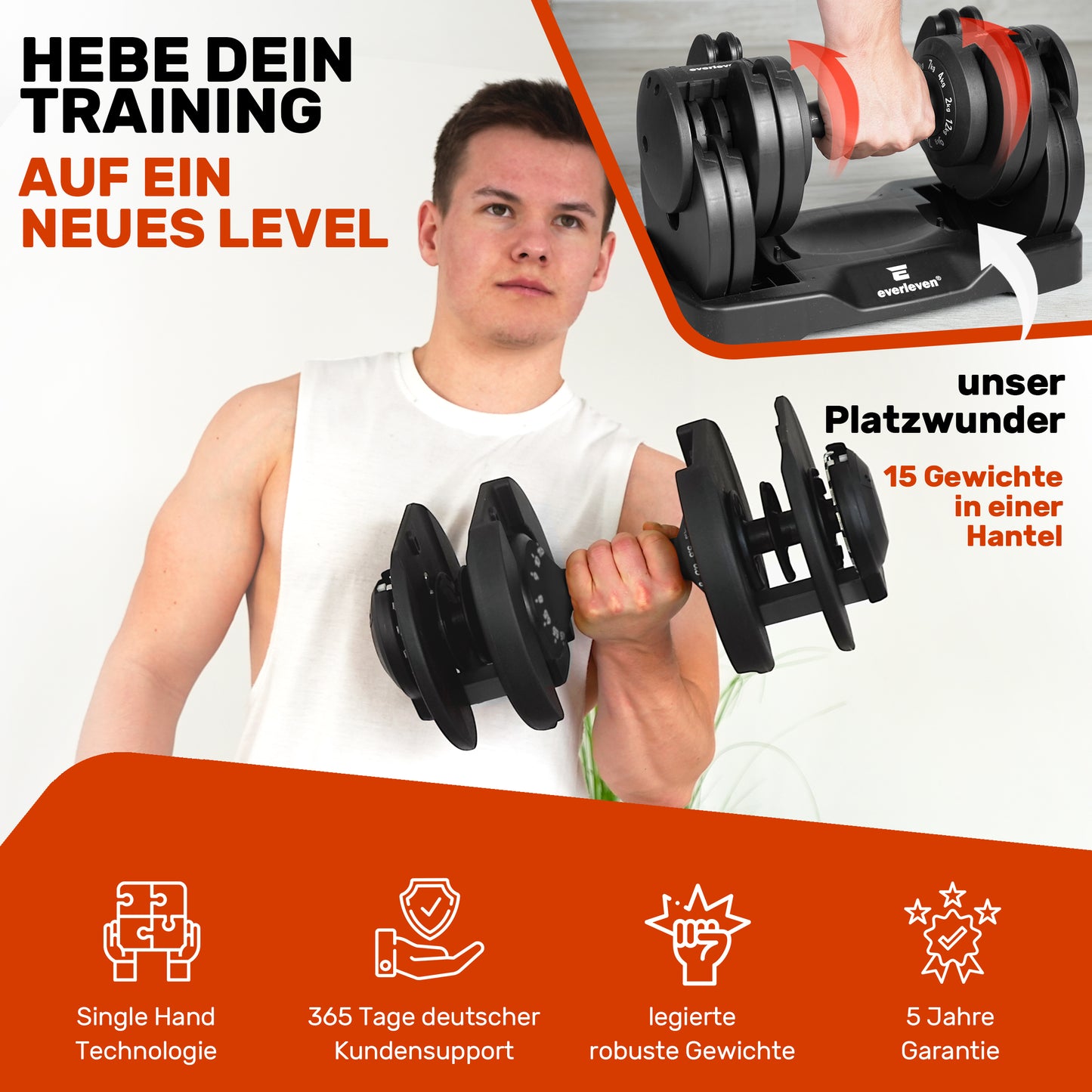 Verstellbare Kurzhantel I Hanteln - 24kg