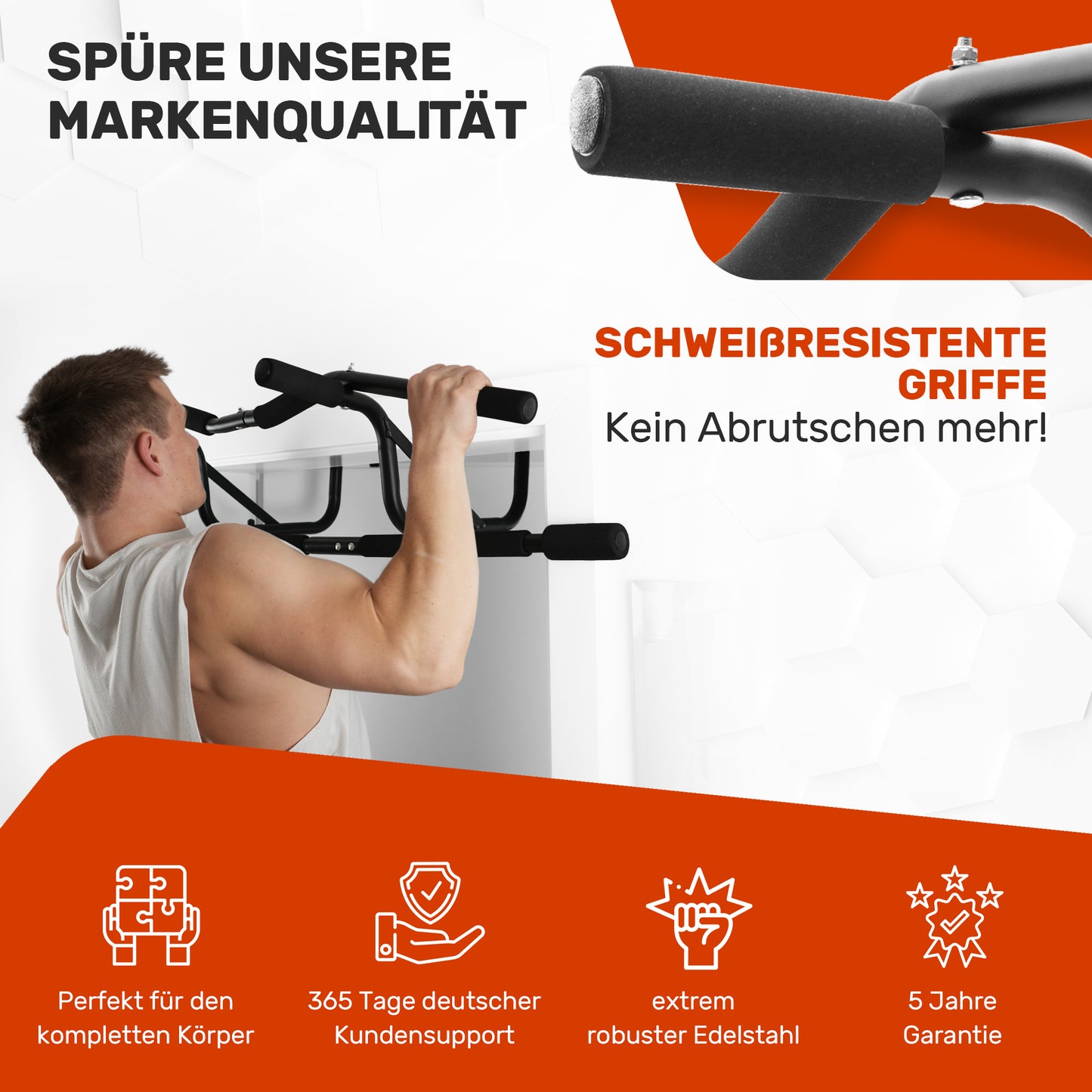 Klimmzugstange für den Türrahmen I Geschütztes Design
