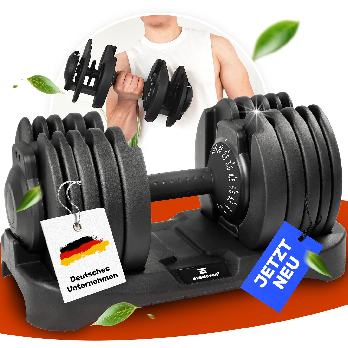 Verstellbare Kurzhantel I Hanteln - 24kg