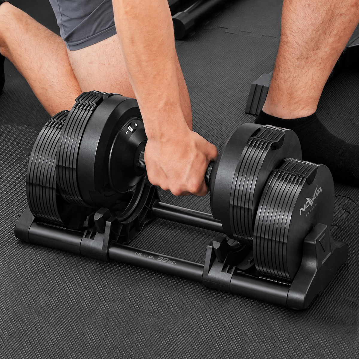 Verstellbare Hantel 2x24kg | Nova Series Schwarz